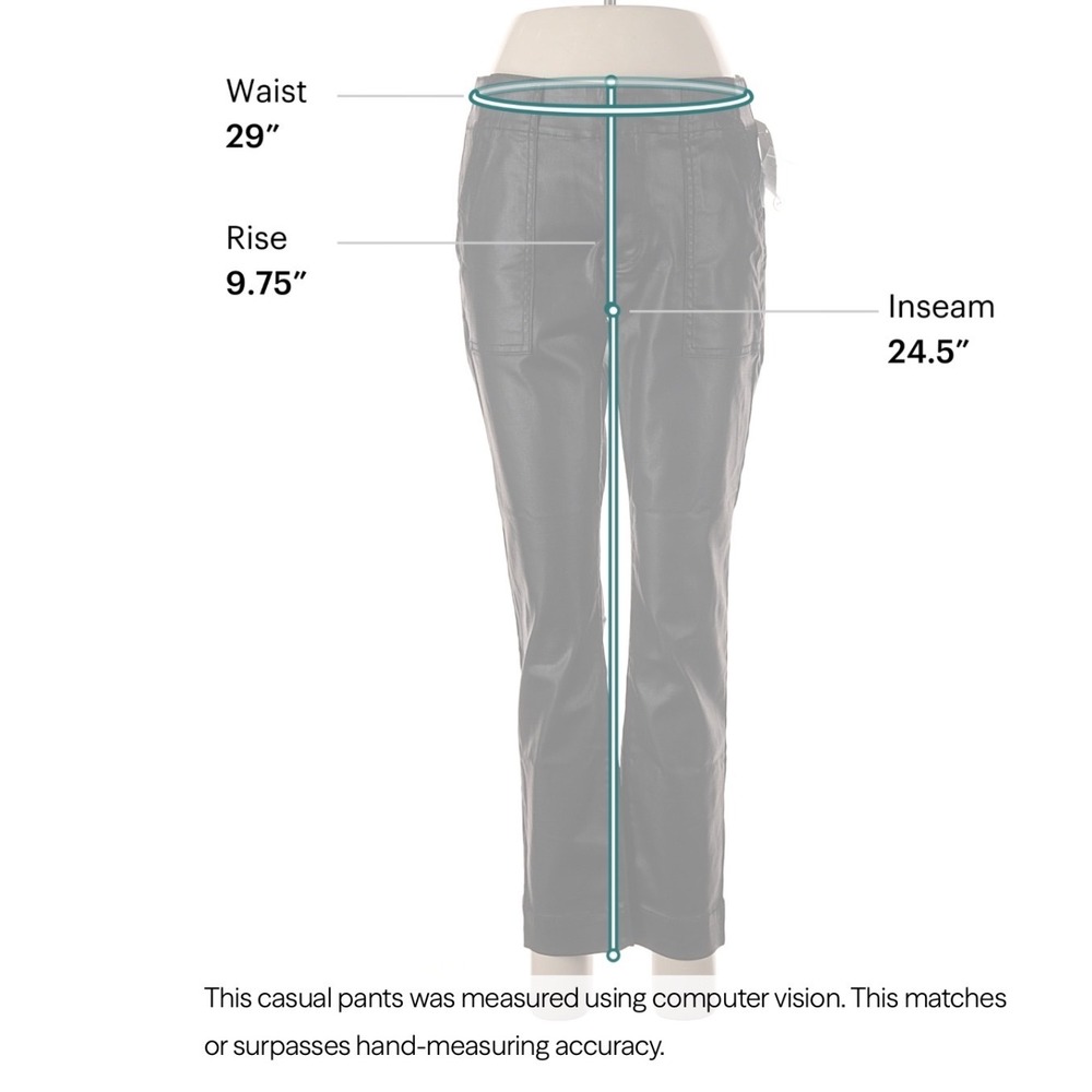 Kut from the Kloth Reese Straight Leg Pants Womens 6P Black Coated Ankle NEW - Picture 4 of 5